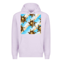 Lilac leopard sun seamless pattern Premium Hoodie - BundleAndBundleShop