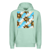 Seafoam leopard sun seamless pattern Premium Hoodie - BundleAndBundleShop