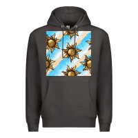 Smoke leopard sun seamless pattern Premium Hoodie - BundleAndBundleShop