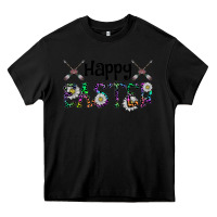 Black Happy Easter Heavy Core Tee - CowhideDigitalArt