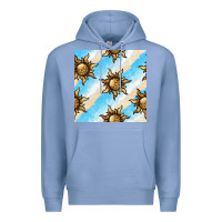 Colony Blue leopard sun seamless pattern Premium Hoodie - BundleAndBundleShop