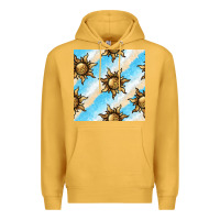 Mustard leopard sun seamless pattern Premium Hoodie - BundleAndBundleShop