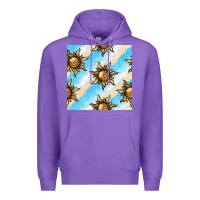 Purple leopard sun seamless pattern Premium Hoodie - BundleAndBundleShop