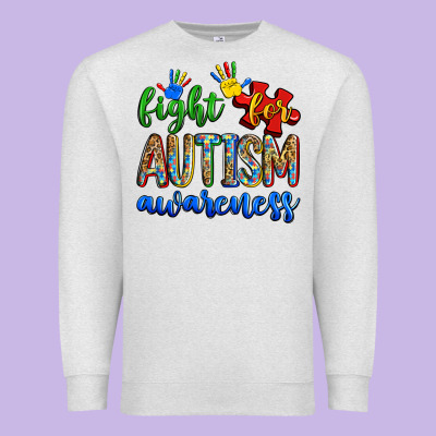 Fight For Autism Awareness Premium Sweatshirt Designed By Zillion Design Studio