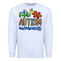 White fight for autism awareness Premium Sweatshirt - Zillion Design Studio
