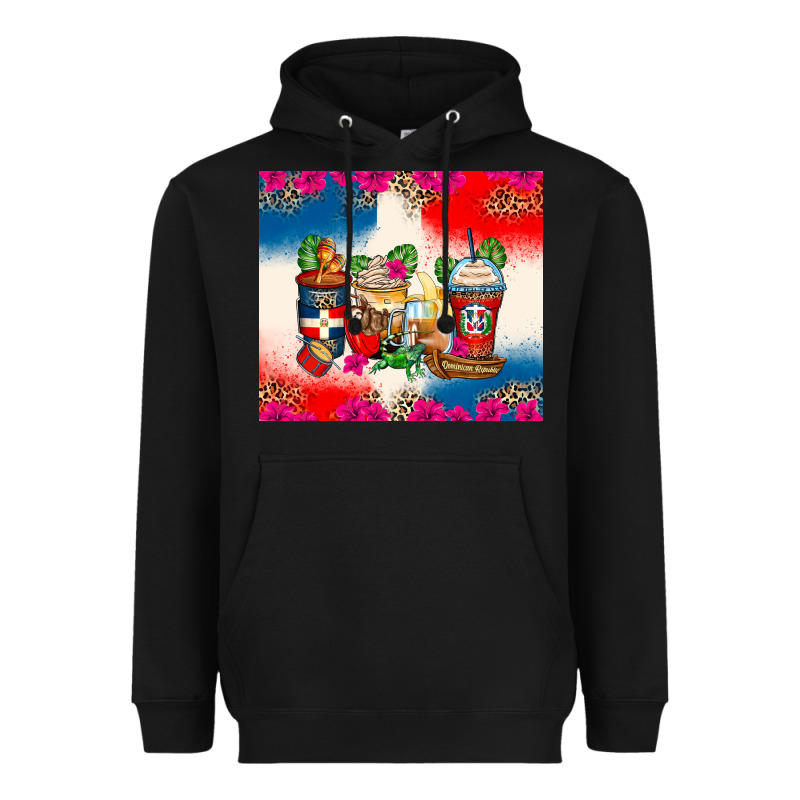 Dominican Republic Coffee Cups Heavyweight Hoodie by Zillion Design Studio | Teevron