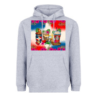 Heather Grey dominican republic coffee cups Heavyweight Hoodie - Zillion Design Studio