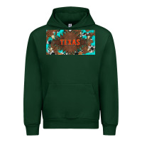 Forest Green western texas and bullskulls with turquoise and leopard licanse plate Urban Hoodie - Artiststas