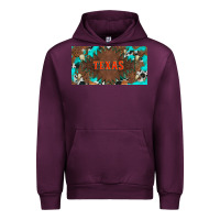 Mauve Wine western texas and bullskulls with turquoise and leopard licanse plate Urban Hoodie - Artiststas
