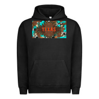 Pigment Black western texas and bullskulls with turquoise and leopard licanse plate Urban Hoodie - Artiststas