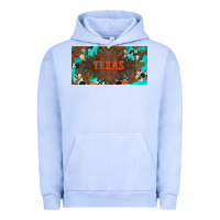 Pigment Grape Ice western texas and bullskulls with turquoise and leopard licanse plate Urban Hoodie - Artiststas