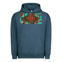 Pigment Midnight Navy western texas and bullskulls with turquoise and leopard licanse plate Urban Hoodie - Artiststas