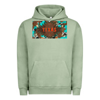 Pigment Oil Green western texas and bullskulls with turquoise and leopard licanse plate Urban Hoodie - Artiststas