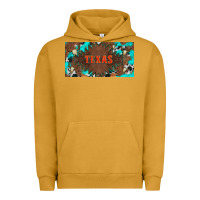 Pigment Peanut Butter western texas and bullskulls with turquoise and leopard licanse plate Urban Hoodie - Artiststas