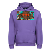 Tulip western texas and bullskulls with turquoise and leopard licanse plate Urban Hoodie - Artiststas