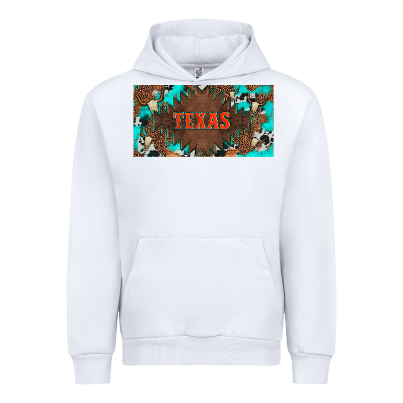 Western Texas And Bullskulls With Turquoise And Leopard Licanse Plate Urban Hoodie by Artiststas | Teevron