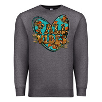 Charcoal Heather fall vibes heart Premium Sweatshirt - RanaPortraitStore