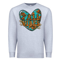 Heather Grey fall vibes heart Premium Sweatshirt - RanaPortraitStore