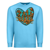 Ocean Blue fall vibes heart Premium Sweatshirt - RanaPortraitStore