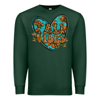 Sports Green fall vibes heart Premium Sweatshirt - RanaPortraitStore