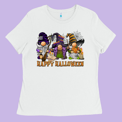 Happy Halloween  Gnomies Ladies Tee Designed By Barkaloodesign