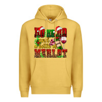 Ho Ho Ho And A Bottle Of Merlot Premium Hoodie | Teevron