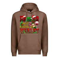 Chestnut ho ho ho and a bottle of merlot Premium Hoodie - AdoDesignShop