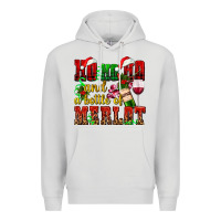 Dove Grey ho ho ho and a bottle of merlot Premium Hoodie - AdoDesignShop