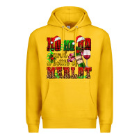 Lemon ho ho ho and a bottle of merlot Premium Hoodie - AdoDesignShop