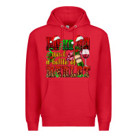 Red ho ho ho and a bottle of merlot Premium Hoodie - AdoDesignShop