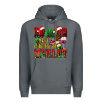 Rock ho ho ho and a bottle of merlot Premium Hoodie - AdoDesignShop