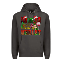 Smoke ho ho ho and a bottle of merlot Premium Hoodie - AdoDesignShop