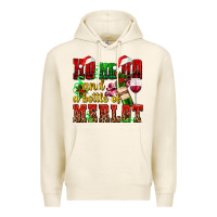 Tofu ho ho ho and a bottle of merlot Premium Hoodie - AdoDesignShop