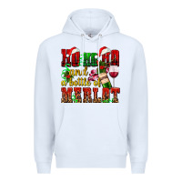 White ho ho ho and a bottle of merlot Premium Hoodie - AdoDesignShop
