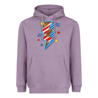 Lavender America lightning bolt Heavyweight Hoodie - texasbilliewilder