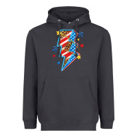 Smoke America lightning bolt Heavyweight Hoodie - texasbilliewilder