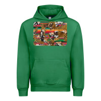 Emerald western serape cowhide and leopard background Urban Hoodie - Artiststas