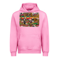 Fuchsia Pink western serape cowhide and leopard background Urban Hoodie - Artiststas