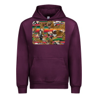 Mauve Wine western serape cowhide and leopard background Urban Hoodie - Artiststas