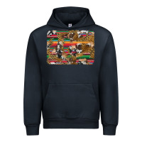 Navy western serape cowhide and leopard background Urban Hoodie - Artiststas