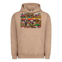 Pigment Burro western serape cowhide and leopard background Urban Hoodie - Artiststas