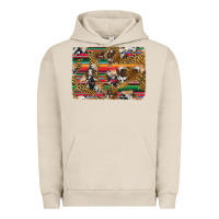Pigment French Oak western serape cowhide and leopard background Urban Hoodie - Artiststas
