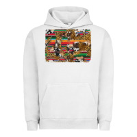 Pigment Lunar Rock western serape cowhide and leopard background Urban Hoodie - Artiststas