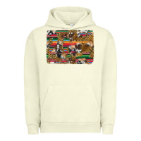 Pigment Pistachio western serape cowhide and leopard background Urban Hoodie - Artiststas
