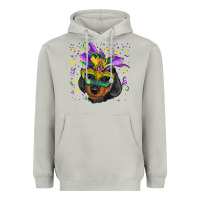 Moon Dust mardi gras mask dachshund puppy Heavyweight Hoodie - RanaPortraitStore