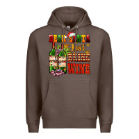 Coffee dear santa just bring wine Premium Hoodie - AdoDesignShop