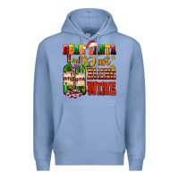 Colony Blue dear santa just bring wine Premium Hoodie - AdoDesignShop