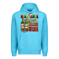 Ocean Blue dear santa just bring wine Premium Hoodie - AdoDesignShop