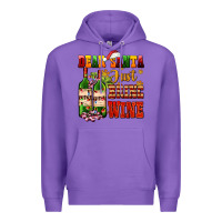 Purple dear santa just bring wine Premium Hoodie - AdoDesignShop