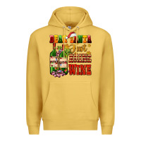 Antique Gold dear santa just bring wine Premium Hoodie - AdoDesignShop
